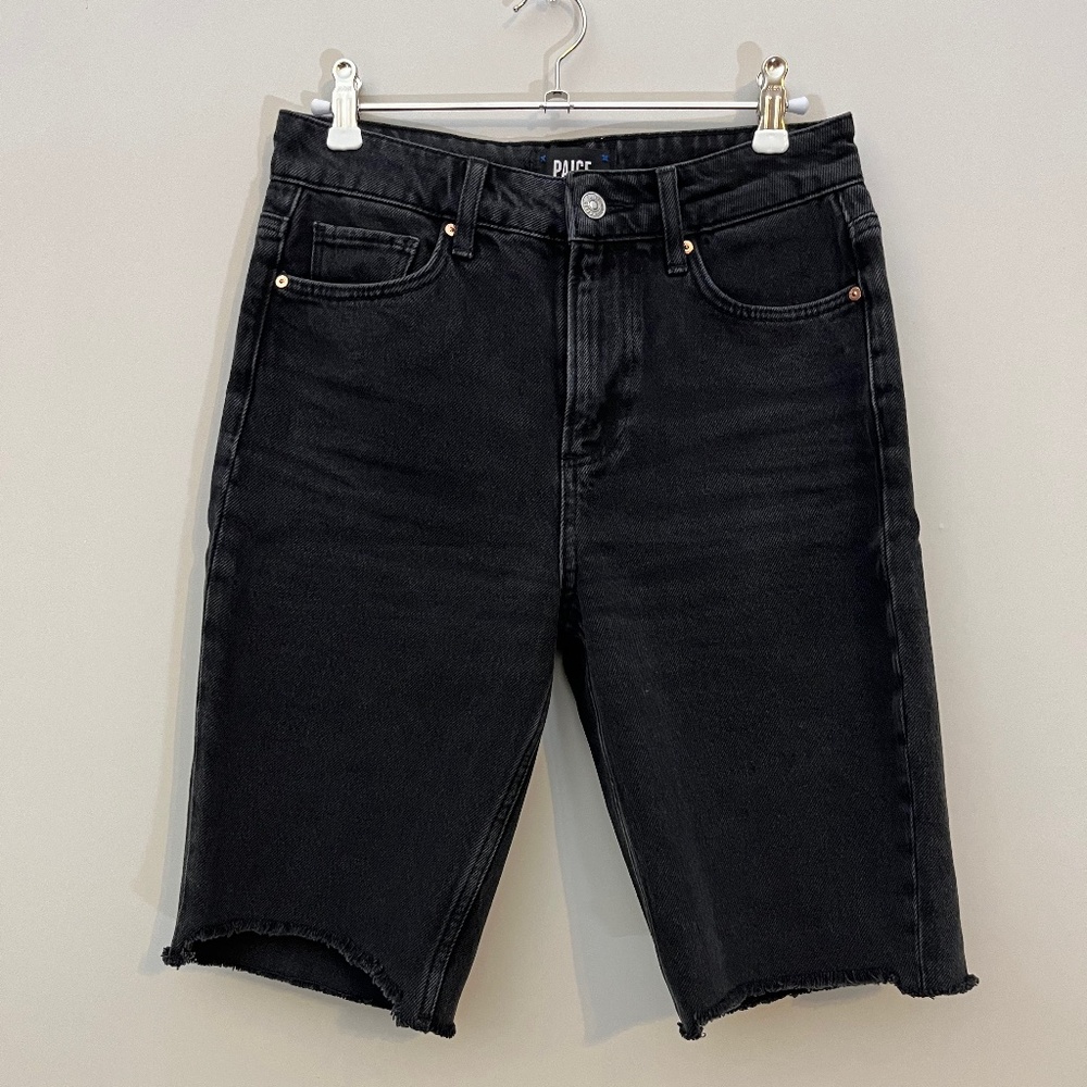 PAIGE Denim Robbie High Rise Short with Raw Hem Size 25